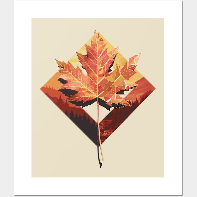 Maple Low Poly Wall Art by bluerockproducts